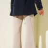 Scuba Pants with Slit Hem Edge Beige – Bild 3
