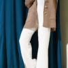 Scuba Pants with Slit Hem Edge White – Image 2