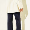Scuba Pants with Slit Hem Edge Navy Blue – Image 3