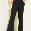 Scuba Pants with Slit Hem Edge Black – Image 2