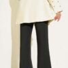 Scuba Pants with Slit Hem Edge Black – Image 3