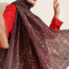 Paisley Print Modal Scarf Dark Brown