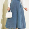 Detailed Piece Tied Denim Skirt Blue - Afbeelding 5