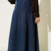 Detailed Piece Tied Denim Skirt Denim Blue - immagine 3