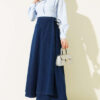 Detailed Piece Tied Denim Skirt Blue - Afbeelding 2