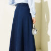 Detailed Piece Tied Denim Skirt Blue - Afbeelding 3