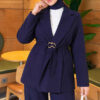 Two-Piece Set with Patch Detail and Jacket Navy Blue - immagine 2