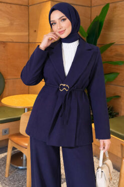 Alternative view of Two-Piece Set with Patch Detail and Jacket Navy Blue