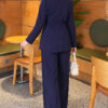 Two-Piece Set with Patch Detail and Jacket Navy Blue - immagine 3