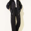 Partially Detailed Snap Button Two-Piece Set Black