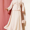 Detailed Piece Belted Skirt Ayrobin Set Beige