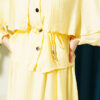 Cape with Blouse and Hem Edge Two-Piece Set Yellow – Bild 4