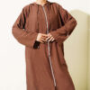 Hooded cape with capelet detail Brown – Image 2