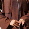 Hooded cape with capelet detail Brown – Image 4
