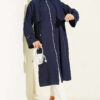 Hooded cape with capelet detail Navy Blue - Imagen 2