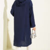 Hooded cape with capelet detail Navy Blue - Imagen 3