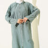 Hooded cape with capelet detail Mint