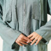 Hooded cape with capelet detail Mint – Bild 4