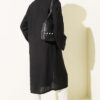 Hooded cape with capelet detail Black - Image 3