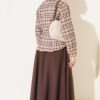 Plaid Shirt with Pen Detail Beige - Imagen 3