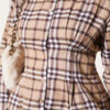 Plaid Shirt with Pen Detail Beige - Imagen 4