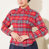 Plaid Shirt with Pen Detail Red