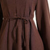 Tunic Dress with Pen Detailing and Drawstring Closure Brown - Imagen 4