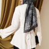 Striped Cross-Over Knit Tunic with Drawstring Ecru - الصورة 3