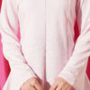 Striped Cross-Over Knit Tunic with Drawstring Pink - Afbeelding 4