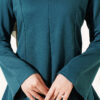 Striped Cross-Over Knit Tunic with Drawstring Petrol Green – Image 4