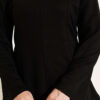 Striped Cross-Over Knit Tunic with Drawstring Black - immagine 4