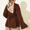 Striped Side-Tie Tunic Brown – Bild 3