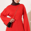 Striped Side-Tie Tunic Red