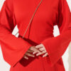 Striped Side-Tie Tunic Red - الصورة 4