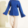 Striped Side-Tie Tunic Saxon Blue - الصورة 2