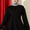 Striped Side-Tie Tunic Black