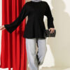 Striped Side-Tie Tunic Black – Bild 2
