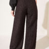 French terry plaid pants Dark Brown – Image 3