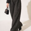 French terry plaid pants Khaki