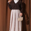Pile-Detail Wide-Leg Trousers Beige - immagine 2