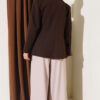 French Terry Jogger Pants with Pile Detail and Drawstring Beige - الصورة 3