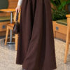 Loose-fit French terry pants with pile detailing and a belt Brown - Afbeelding 3