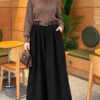 Loose-fit French terry pants with pile detailing and a belt Black - الصورة 2