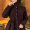Pleated Buttoned Beard Knit Cardigan Brown - immagine 3
