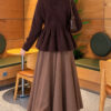 Pleated Buttoned Beard Knit Cardigan Brown - immagine 4