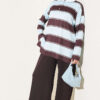 Color-block Polo Neck Two-Piece Set Baby Blue