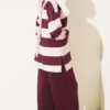 Color-block Polo Neck Two-Piece Set Pink - immagine 3