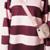Color-block Polo Neck Two-Piece Set Pink - immagine 4