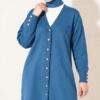 Polyelit Embroidered French Terry Cardigan Indigo - الصورة 2