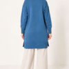 Polyelit Embroidered French Terry Cardigan Indigo - الصورة 4